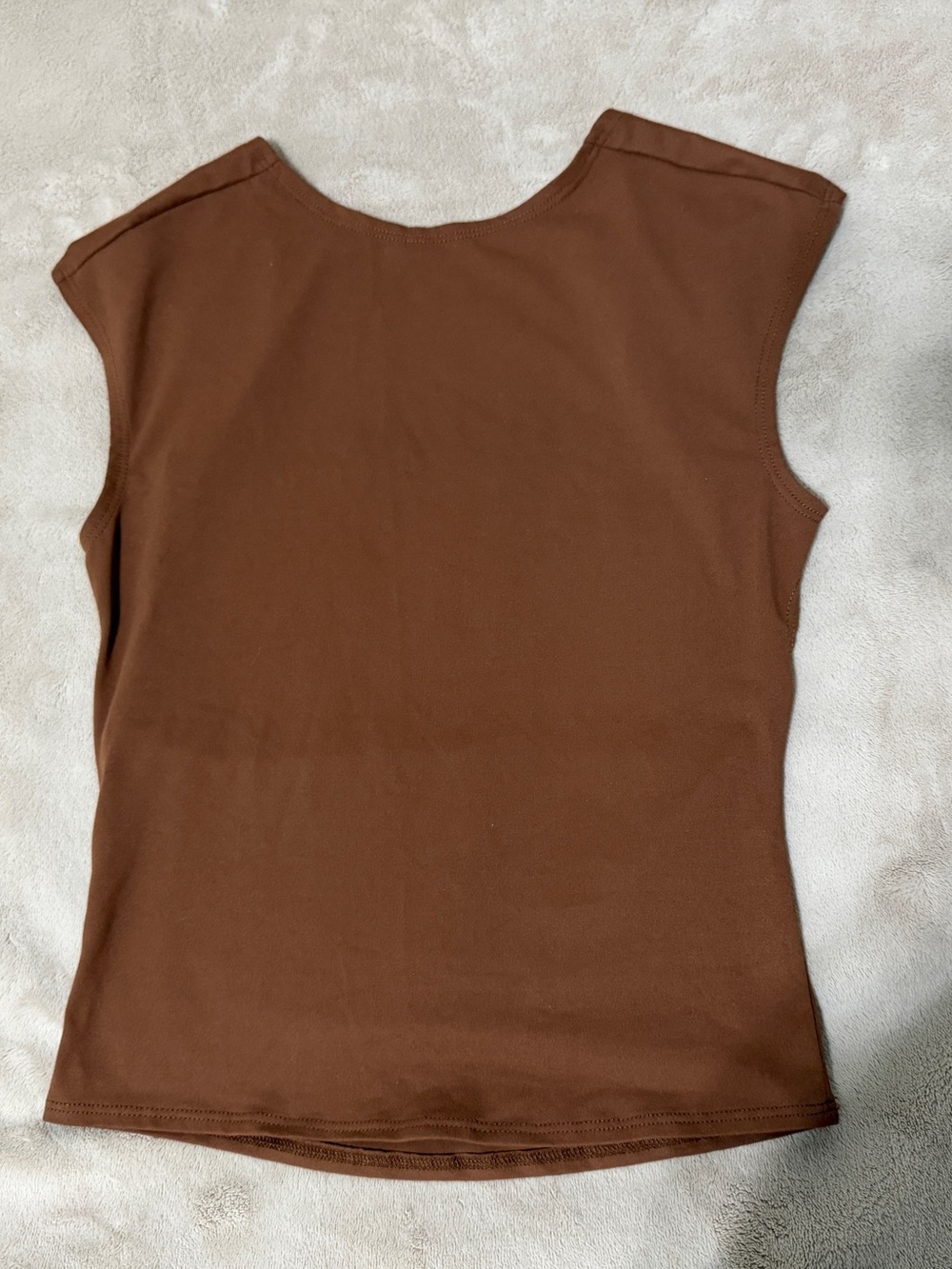 Bundle 2 Women's Brown Cap-Sleeve Top